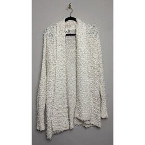 Anthropologie Akemi Kin Cardigan Size XS Textured Cream Cotton Blend Open